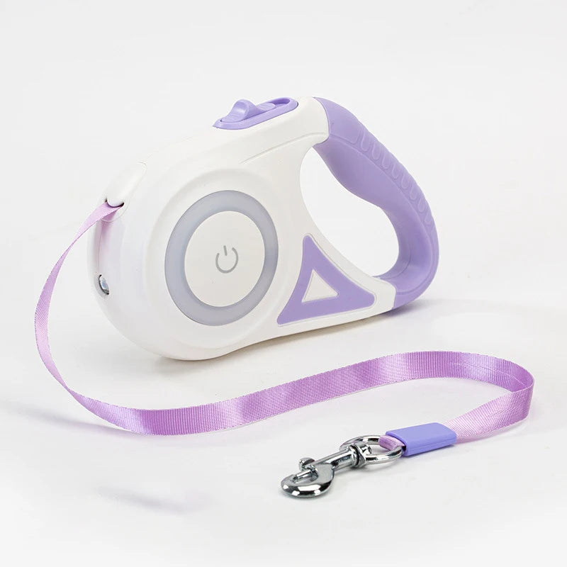 Hundeleine mit Lichtern, für kleine und mittelgroße Hunde, automatisch einziehbare Hundeleine, Teddy-Reise-Haustierbedarf, Zubehör