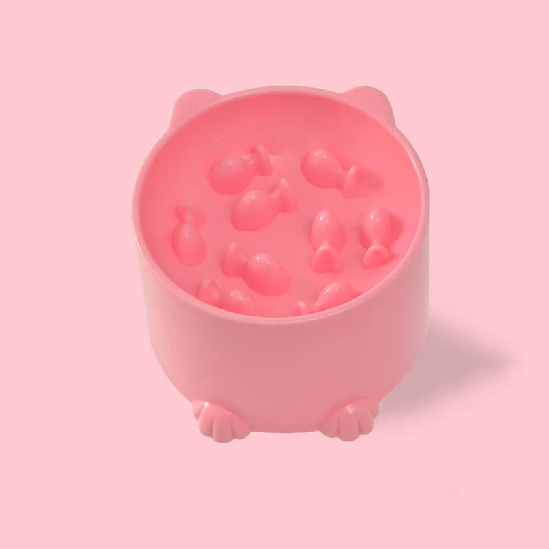 Futternapf für Katzen und Hunde, gesundes Ersticken und langsames Essen, Nackenschutz für hohe Füße und langsames Essen von Haustieren