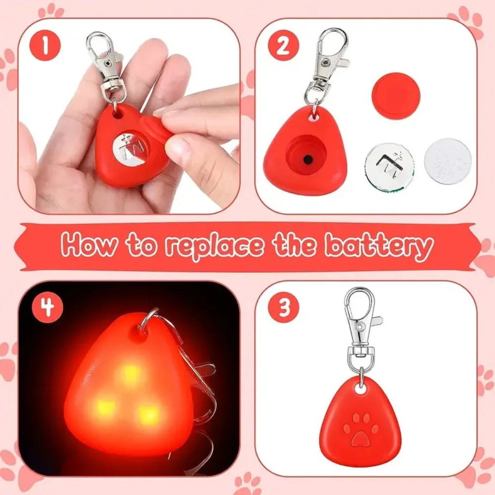 LED Haustier Anhänger Halsband wasserdichte Hunde halsband Licht für Outdoor Walking Sicherheit Silikon LED Hunde halsband Hunde marke Batterie enthalten