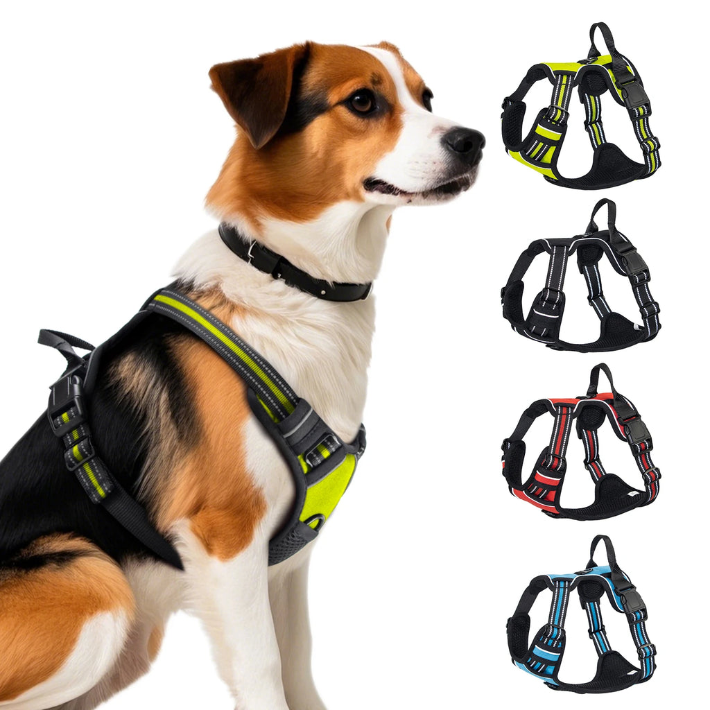 Anti-Zug Hundegeschirr mit Griff – Reflektierend & Gepolstert | Für kleine bis große Hunde