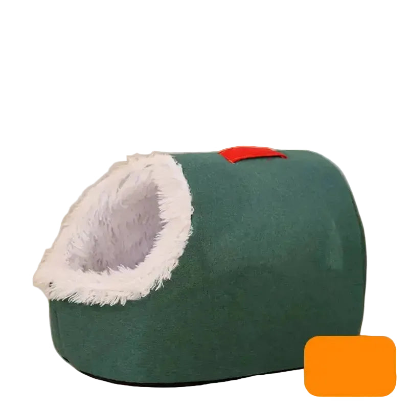 Ein gemütliches, warmes Katzenbett für entspannte Ruhepausen, weich gepolstert, tragbar und ideal für Zuhause oder unterwegs.