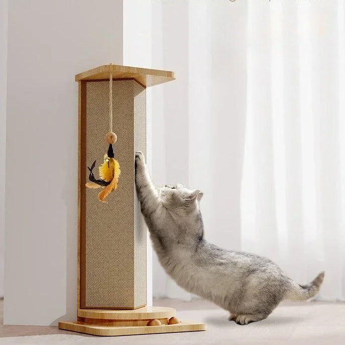 Stabiler Sisal-Kratzbaum für Katzen – schützt Möbel & fördert Bewegung