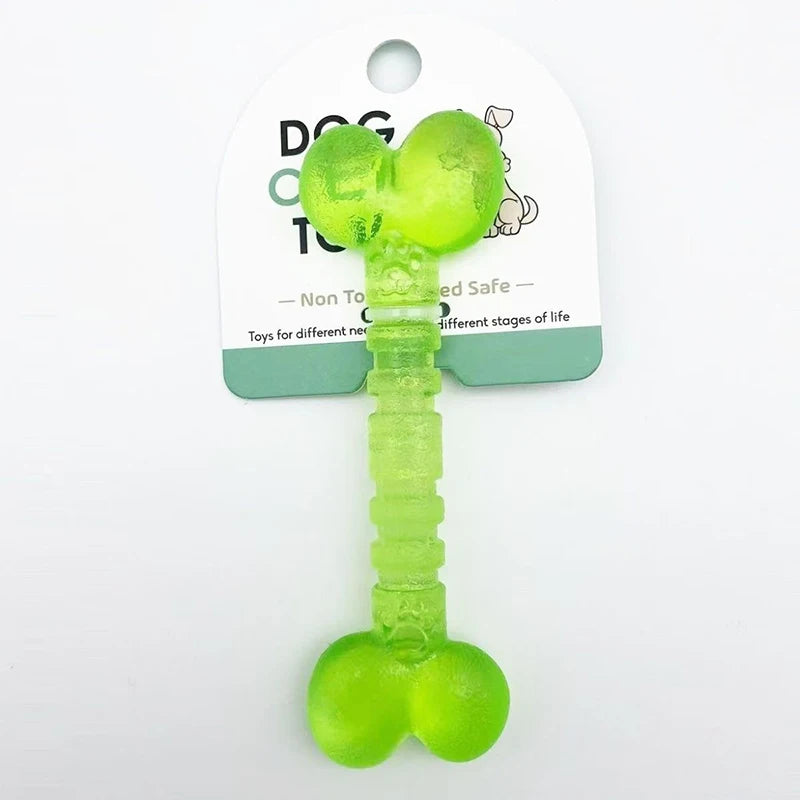 Hundespielzeug, interaktiv, bissfest, entlastet Langeweile, saubere Zähne, Gummiknochen, Gummiringe, geeignet für kleine Hunde