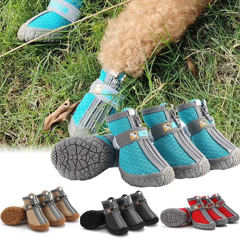 Hundeschuhe, rutschfeste Sohlen, dicker Plüsch, Schutzpfote, Haustierschuhe, warm, für Hunde, rutschfeste Hundeschuhe, atmungsaktiv, zum Klettern, Haustiere, Booties
