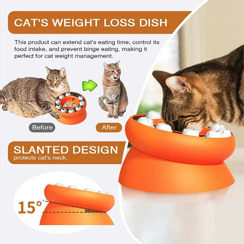 Interaktiver Katzen Slow Feeder – Puzzle-Futterschale für mentale Stimulation & gesunde Verdauung