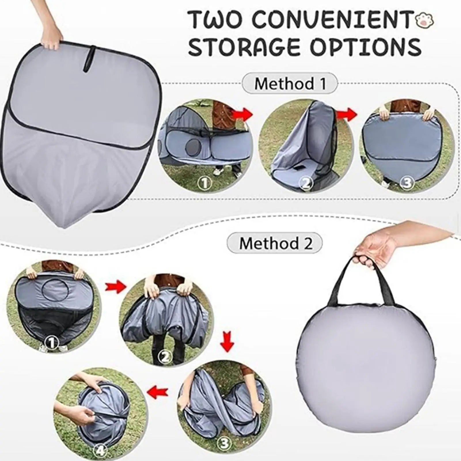 Faltbares Katzen-Spielzelt mit Tunnel – interaktiver Spielraum für drinnen & draußen