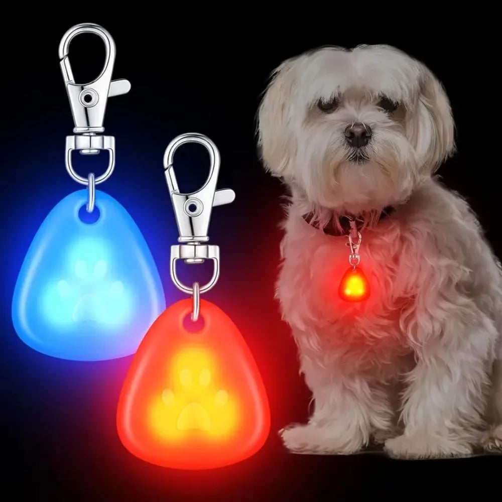 LED Haustier Anhänger Halsband wasserdichte Hunde halsband Licht für Outdoor Walking Sicherheit Silikon LED Hunde halsband Hunde marke Batterie enthalten