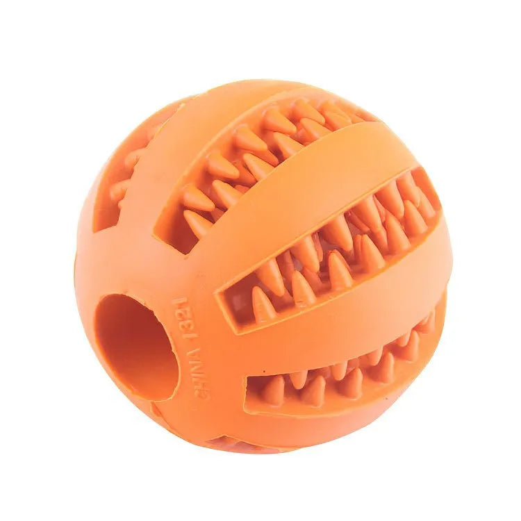 Hundespielzeugball, ungiftiger, bissfester Spielzeugball für Hunde, Welpen, Katzen, Hunde, Tiernahrung, Leckerli, Futterspender, Kaugel, Zahnreinigungsball