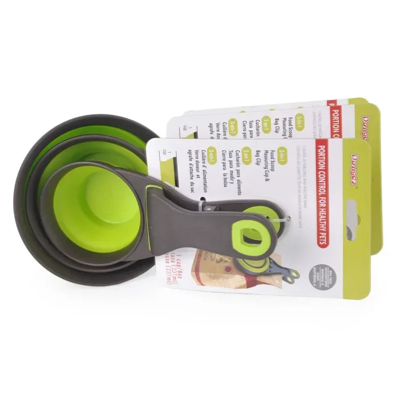 Hundefutter, Getreidelöffel, Wasser-Messbecher, faltbarer TPE-Haustiernapf, Tasche
