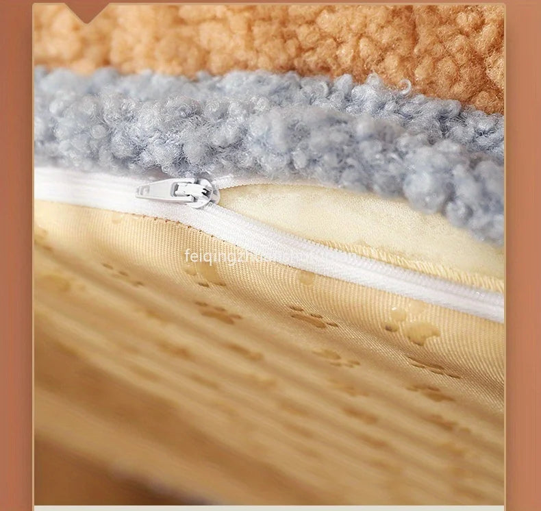 Rundes Katzenbett extra weich & flauschig – Kuschelbett für Katzen & kleine Hunde, waschbar, rutschfest