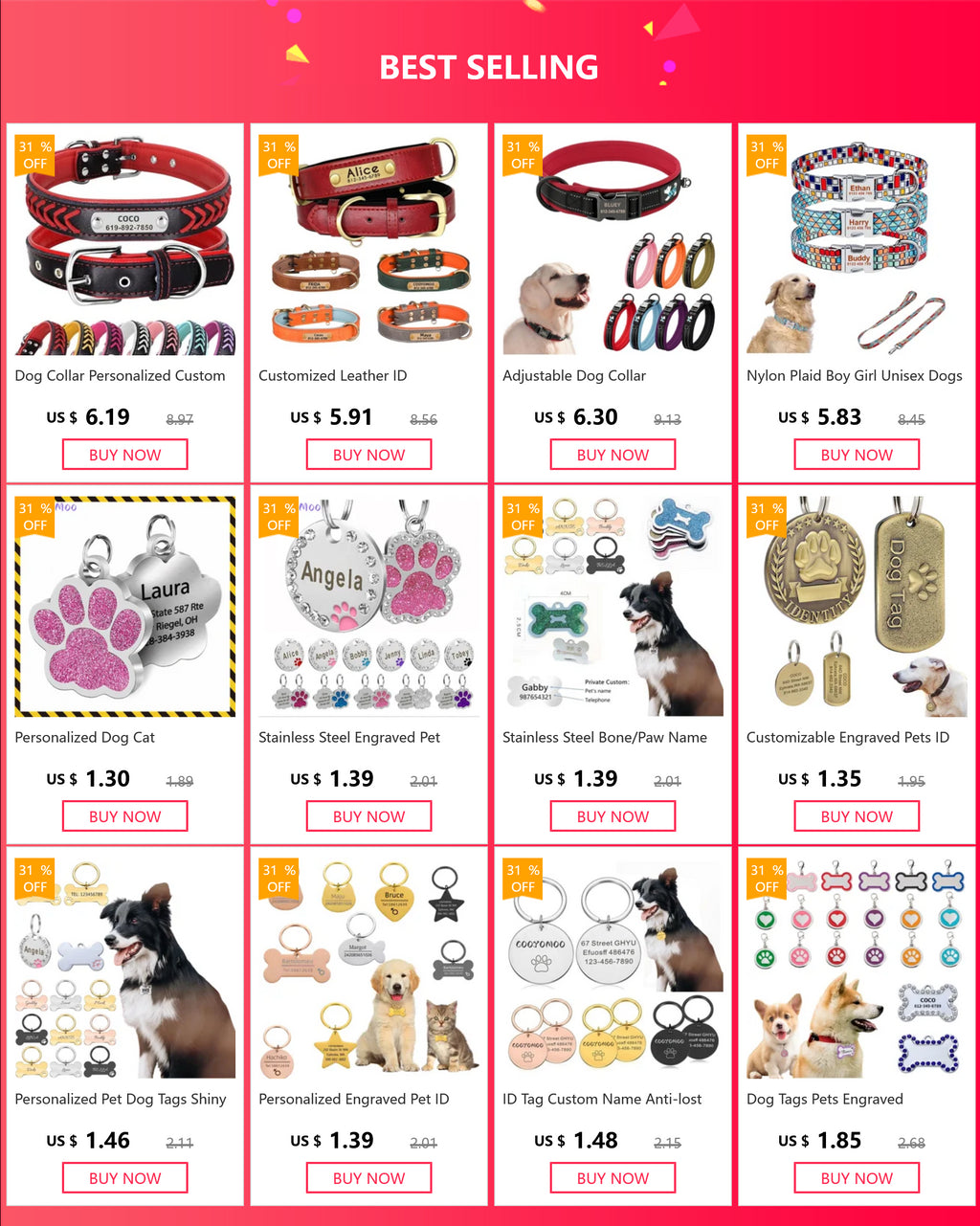 Neues LED-Leucht-Hundehalsband aus PVC, wasserdicht, für große, mittelgroße und kleine Hunde, USB-Licht, Nachtsicherheit, leuchtendes Haustierzubehör