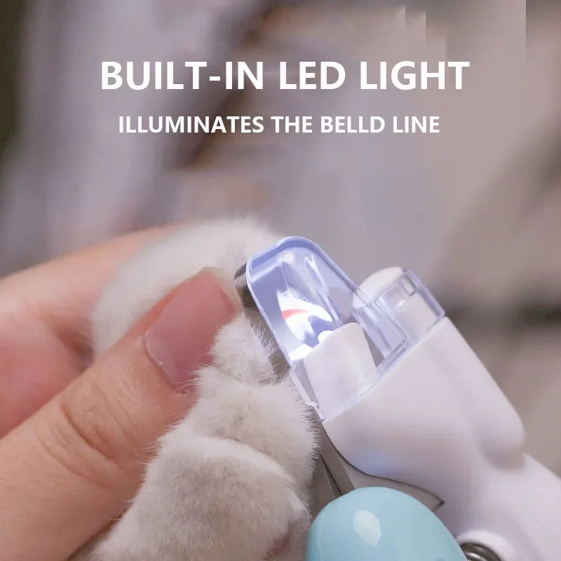 Professioneller Nagelknipser für Haustiere mit LED-Licht, Fellschere für Haustiere, für Hunde, Katzen, kleine Tiere, Pfotennageltrimmer, Heimtierbedarf