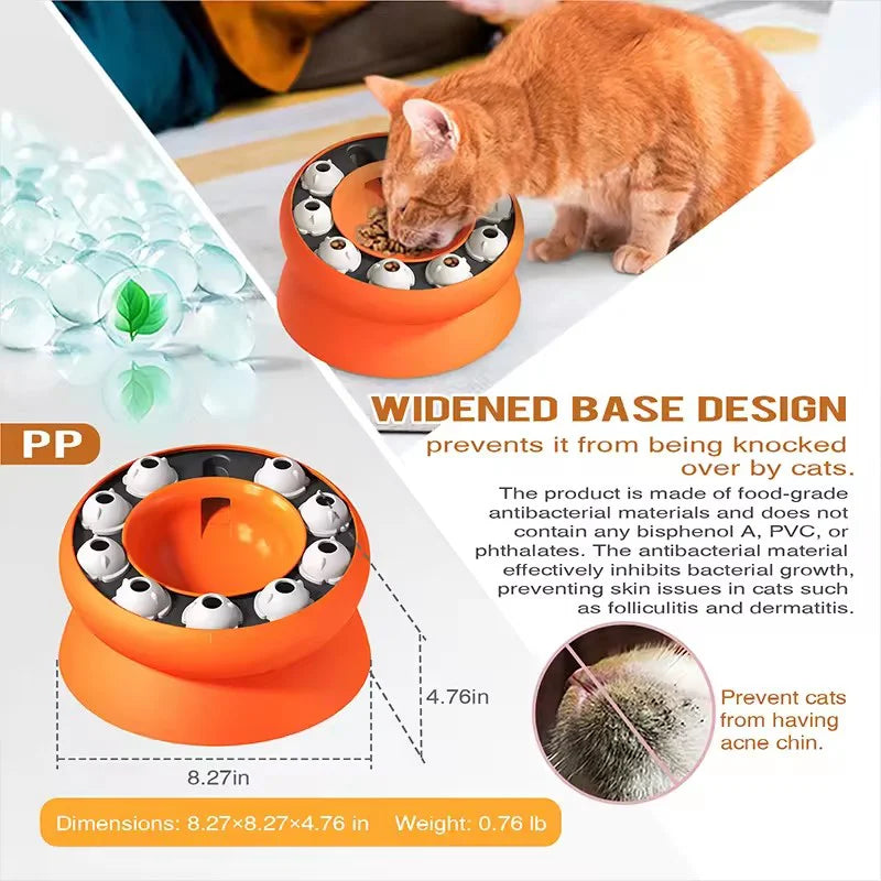 Interaktiver Katzen Slow Feeder – Puzzle-Futterschale für mentale Stimulation & gesunde Verdauung