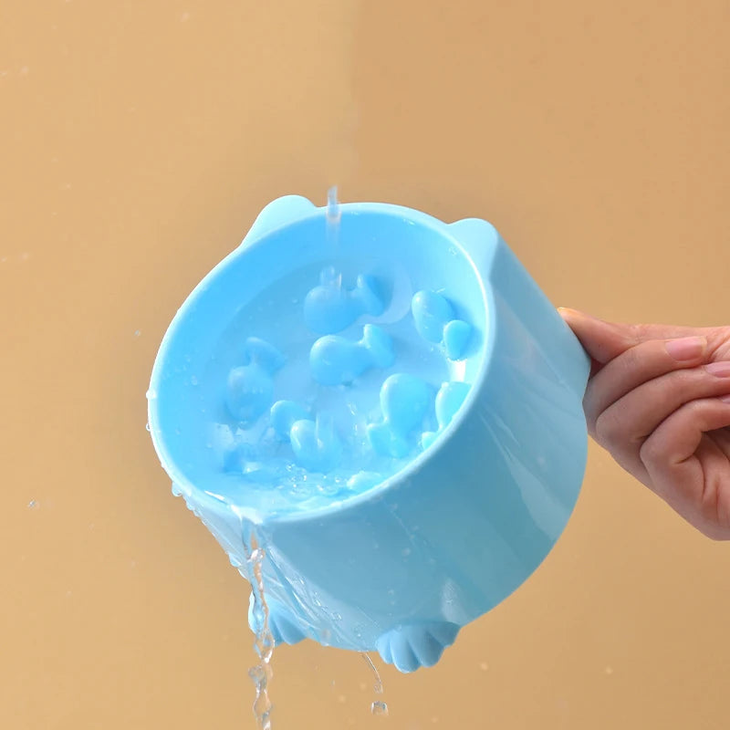 Futternapf für Katzen und Hunde, gesundes Ersticken und langsames Essen, Nackenschutz für hohe Füße und langsames Essen von Haustieren