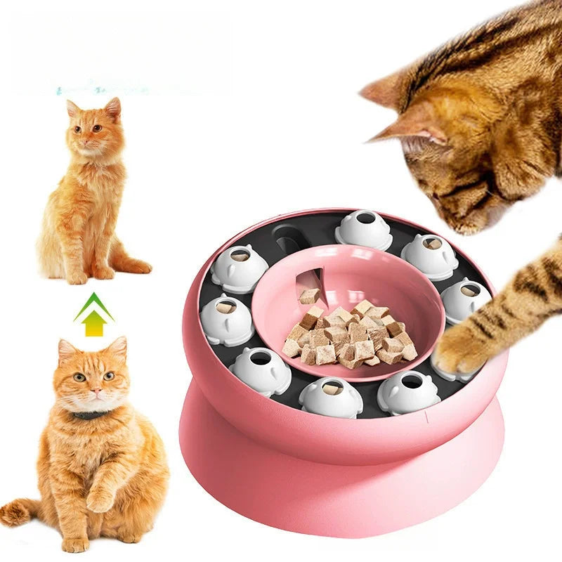 Interaktiver Katzen Slow Feeder – Puzzle-Futterschale für mentale Stimulation & gesunde Verdauung