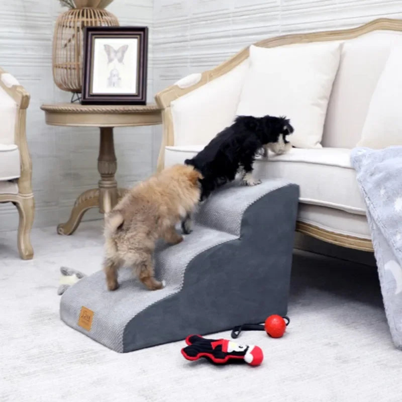 Orthopädische Hundetreppe fürs Bett & Sofa – rutschfest, gelenkschonend für kleine Hunde & Katzen