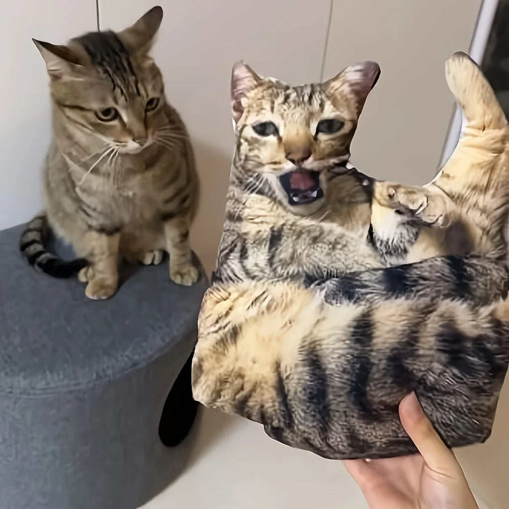 Ein anpassbares Haustierkissen, personalisiertes 3D-Porträt-Plüschtier für Katzen und Hunde, Mini-Tierkissenspielzeug