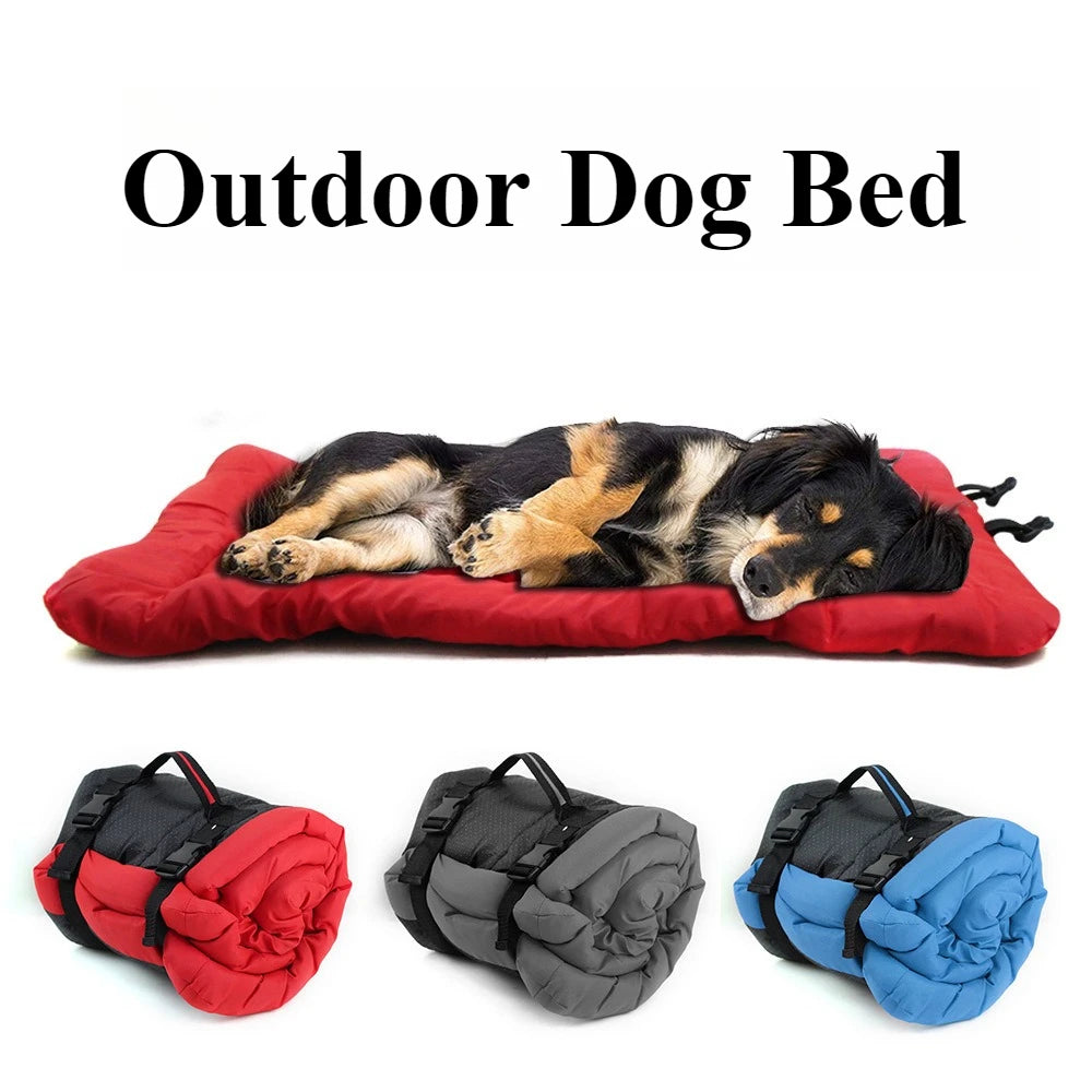 Outdoor-Hundebett, tragbar, für Camping, Reisen, faltbar, Hundematte, wasserdicht, rutschfest, waschbar, für Hunde, Outdoor-Matteress, rutschfestes Haustierbett